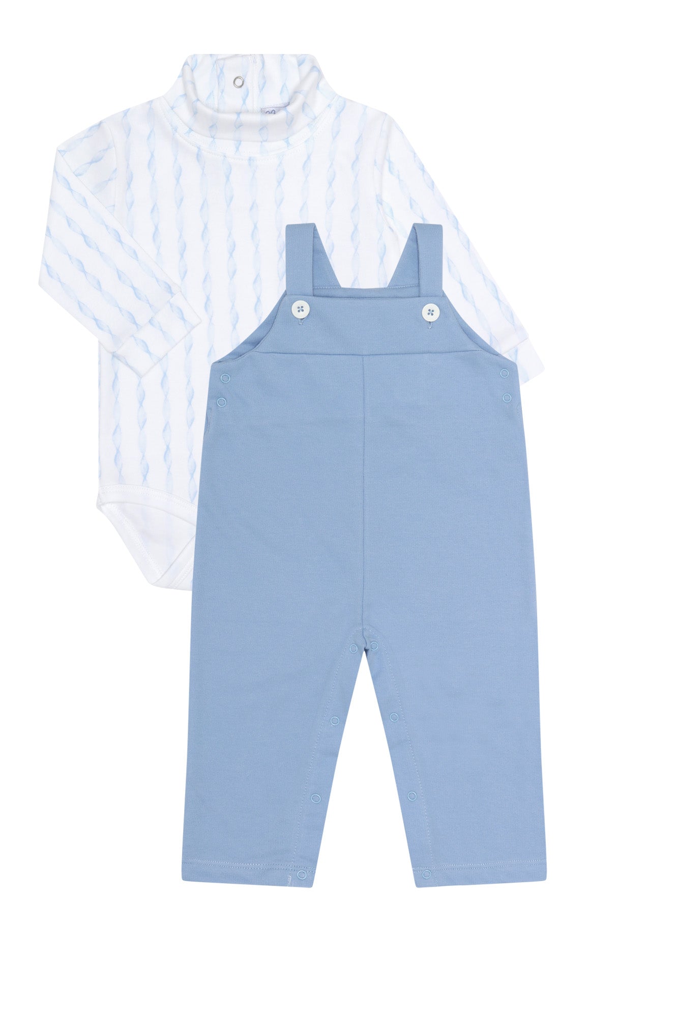 Image of Blue Twirl Overall Set